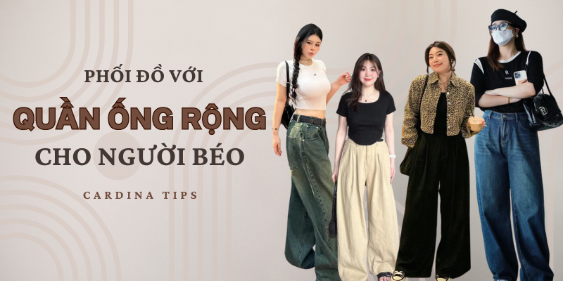 Những cách phối đồ với quần ống rộng cho người béo trông thon gọn